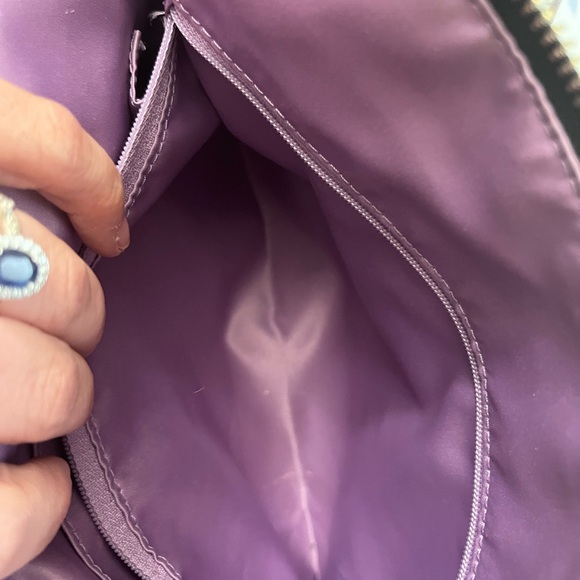 Like New Coach Black Signature Print Purple Interior Shoulder Bag - Picture 9 of 15